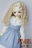 JD073 Long Mid Parting Curly BJD Doll Wigs Synthetic Mohair Doll Accessories (Blond, 8-9inch)