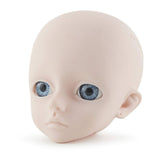 HEALLILY 2pcs 1/3 Ball Jointed Dolls Head Mold with 4D Eyes DIY Doll Manikin Head for BJD Doll Makeup Accessory