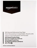 AmazonBasics 30% Recycled Multipurpose Copy Paper - 92 Bright, 20 lbs, 8.5 x 11 Inches, 3 Ream Case