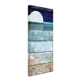 Beach Moonrise I by Color Bakery, 14x32-Inch Canvas Wall Art