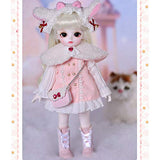HGFDSA BJD 1/6 Doll 26Cm 10.2 Inches Full Set Makeup Lovely and Delicate Birthday Doll Toy Doll Girl Child Joints Movable Doll Gift