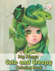 Pop Manga Coloring Book: Pop Manga Cute and Creepy Coloring Book For Teens And Adults - Perfect Gifts For Anime Lover For Relaxation And Stress Relief