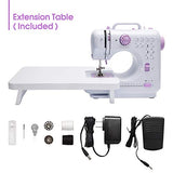 FutureCharger Sewing Machine, Portable Sewing Machine Mini Sewing Machines Handheld Sewing Machine with 12 Built-in Stitches, 2 Speeds, Foot Pedal, Extension Table for Adult Beginners/Household/Tailor