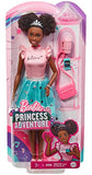 Barbie Princess Adventure Nikki Doll (11.5-inch Brunette) in Fashion and Accessories, with Smart Phone, Purse, Travel Mug and Tiara, Gift for 3 to 7 Year Olds