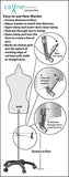 Dritz Celine Standard Plus Dress Form Medium (C: 39-47" W: 32-40" H: 41-48" Fob: Mi)