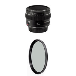 Canon EF 50mm f/1.4 USM Standard & Medium Telephoto Lens for Canon SLR Cameras w/ B+W 58mm XS-Pro