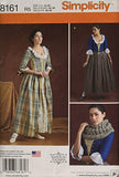 Simplicity 8161 Women's 18th Century Dress Historical Costume Sewing Pattern, Sizes 14-22