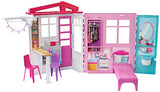 Barbie Dollhouse, Portable 1-Story Playset with Pool and Accessories, for 3 to 7 Year Olds