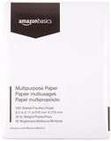 AmazonBasics 92 Bright Multipurpose Copy Paper - 8.5 x 11 Inches, 5 Ream Case (2,500 Sheets)