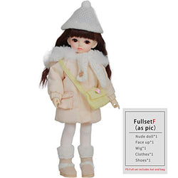 Shugo Fairy Hebbe 1/6 N Doll Cute Warm Sunshine Down Coat Winter Outgoing Twins Sister Full Set F As in Pic Freestyle Face Up