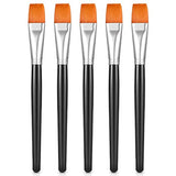 Flat Paint Brushes, UOROMI Watercolor Acrylic Paint Brush Synthetic Nylon Hair Paintbrush 3/4 Inch Artist Painting Brush for Professionals and Artists (5Pcs)