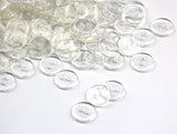 RayLineDo One Pack of 100 Clear Delicate Plastic Round Buttons 2 Holes,Approx:12mm,Hole Size:1mm