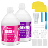 Demorex 1 Gallon Crystal Clear Epoxy Resin Kit, High Gloss & Bubbles Free Casting Resin for Jewelry Making, Art, Crafts, Countertop, Molds, River Table Tops, Easy Mix 1:1 Ratio, Essential Tools