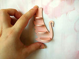 Dollhouse Shelf, Wooden Miniature Nursery Decor. Coral Room Box Rack Swan (Colored pink)