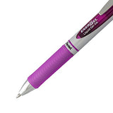 Pentel EnerGel Deluxe RTX Retractable Liquid Gel Pen, 0.7mm, Metal Tip, Violet Ink, 2 Pack