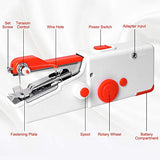 Handheld Sewing Machine, Mini Portable Electric Sewing Machine for Adult, Fast Stitch Suitable for Fabrics, Clothes, DIY Home Travel