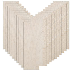DAJAVE 20 Pack 4x12x1/16 Inch Balsa Wood Sheets, Thin Plywood Wood Sheets, Unfinished Wood Sheets for Craft DIY Wooden Plate Model Architecture Model