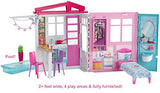 Barbie Dollhouse, Portable 1-Story Playset with Pool and Accessories, for 3 to 7 Year Olds