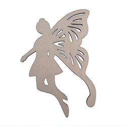 RayLineDo Set of 10pcs Wood Fairy Wings Shape Ornaments Embellishments Tags with String