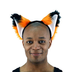Pawstar Orange Furry Fox Ear Headband – Orange