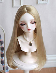 Clicked BJD Doll Centre Parting Long Straight Wig for 1/3 1/4 1/6 Dolls DIY Supplies Doll Making DIY Accessory,C,1/6