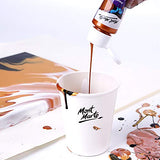 Mont Marte Premium Pouring Acrylic Paint, Celestial, 4pc Set, 2oz (60ml) Bottles, Pre-Mixed Acrylic Paint, Suitable for a Variety of Surfaces Including Stretched Canvas, Wood, MDF and Air Drying Clay.