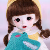 ZDD Cute Doll 1/6 10.3Inch 26CM BJD Doll Full Set Ball Jointed Mini Doll Included Clothes and Wig, for Girl, A