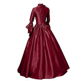 2022 Victorian Renaissance Dress for Women Plus Size Party Medieval Dresses Vintage Lace Corset Dress Ball Gown Red