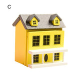 Walbest Miniture Ornament Kit for Kid,Mini Display Mold for Garden,Cute Villa House Simulation Model Mini Dollhouse Ornament Children Play Props - C