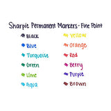 Sharpie 1884739 Permanent Markers Fine Point Black - 36 Pieces