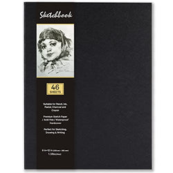 Sketchbook - Hardcover Sketch Pad, 9" x 12", Durable Sketch Book for Professional Kids, Adults, Artists and Amateurs, Use This Drawing Book with Pens, Pencils, Sketching Stick and More