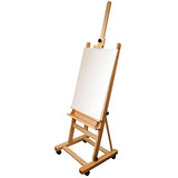 US Art Supply 70 to 96 inch Tall Adjustable Classic Hand-Finished Wood Studio Adjustable H-Frame