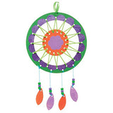 Baker Ross AW601 Wooden Dreamcatchers Kits - Pack of 4, Dreamcatchers for Kids to Make