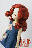 JD343 6-7inch 16-18CM Synthetic Mohair Hand Push Retro Lady Doll Wigs 1/6 YOSD Porcelain BJD Doll Hair (Carrot)