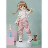ZDD BJD Cute Doll 1/6 10inch 25.5cm, Body Clothes Shoes and Wig Included, Full Set Jointed Doll for 6 Year Old Girl and up, Gift for Birthday, Wedding