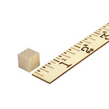 1/2 Inch Wood Cubes, Natural Unfinished Craft Wood Blocks (1/2”) - by Craftparts Direct - Bag of