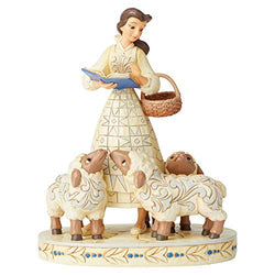 Enesco Disney Traditions by Jim Shore White Woodland Beauty and The Beast Bell Figurine, 8.3 Inch, Multicolor