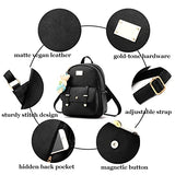 Bags for Teens Girls Purse Backpacks Mini PU Leather Fashion Small Bookbag with Wallet Set