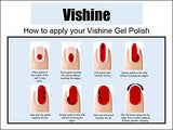 Vishine Gel Nail Polish Starter Kit - 48W LED Lamp 6 Color & Base Top Coat Set, Manicure Tools Popular Nail Art Designs #04