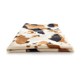 Velboa Wave Print Cow Tan 60 Inch Fabric by the Yard (F.E.®)