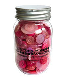 Buttons Galore Pink Grapefruit Mason Jar