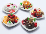 ThaiHonest 5 Dollhouse Miniatures Pancake & Cake Food Supply Handcrafted ,Tiny Food