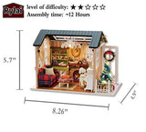 Rylai Architecture Model Building Kits with Furniture LED Music Box Miniature Wooden Dollhouse 3D Puzzle Challenge (Z009)