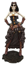 Atlantic Collectibles Steampunk Skeleton Costume Lady Figurine 7.5" H Skeleton Detective