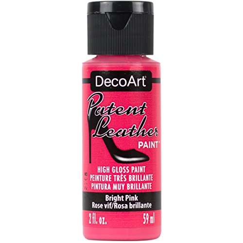 DecoArt Patent Leather Paint 2Oz-Bright Pink