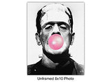 Frankenstein Scary Movie Wall Art - Home Theater Decor - Vintage Hollywood Monster Horror Movie - Goth, Gothic Gifts - Men, Teens, Kids Bedroom - Funny Photo Room Decorations Pictures