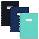 A4 Notebooks/Journal - 3 Pack Lined A4 Ruled Notebook Journal with Premium Paper, Wirebound, 9" × 11.75“, Soft Ring, Easily Tear Off