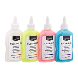 Amazon Basics Washable Color Changing Glue, Assorted Colors, 5-oz each, 4-Pack