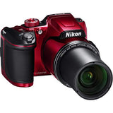 Nikon COOLPIX B500 Digital Point & Shoot Camera (Red) 26508 Bundle with 4X AA Batteries + 2X Sandisk Memory Cards + More