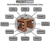 Project Center Desk with 2 Bookcase Sides-White